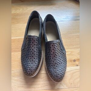 Summit by White Mountain Platform Braxton Shoe Slip-on Metallic Leather Italy